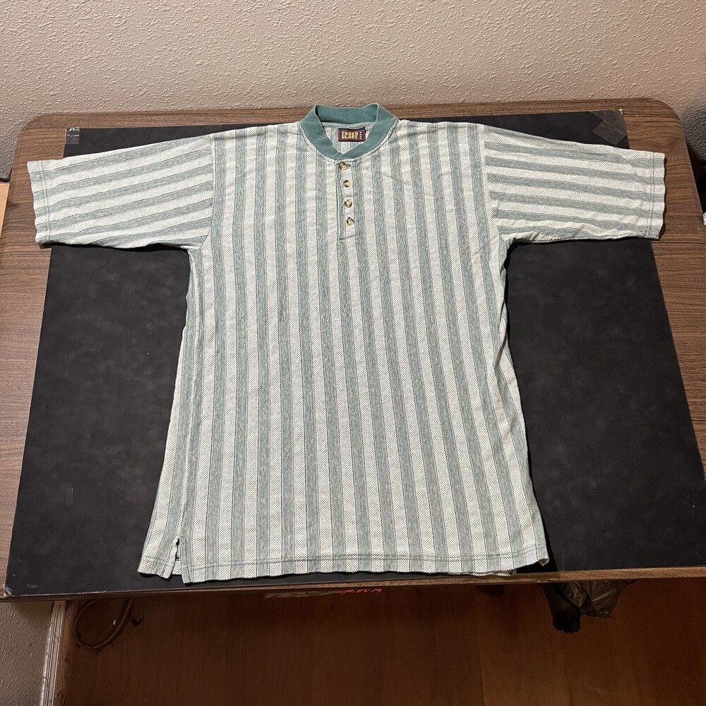 1970s Striped Faded Glory Shirt Henley Skateboarding Surf Style 80s Billabong